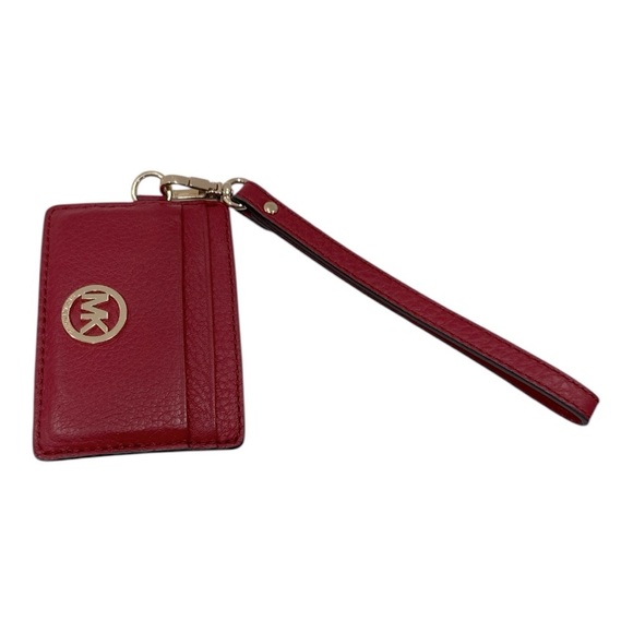 Michael Kors Leather Fulton Metro Pass Case in Red - Picture 4 of 7